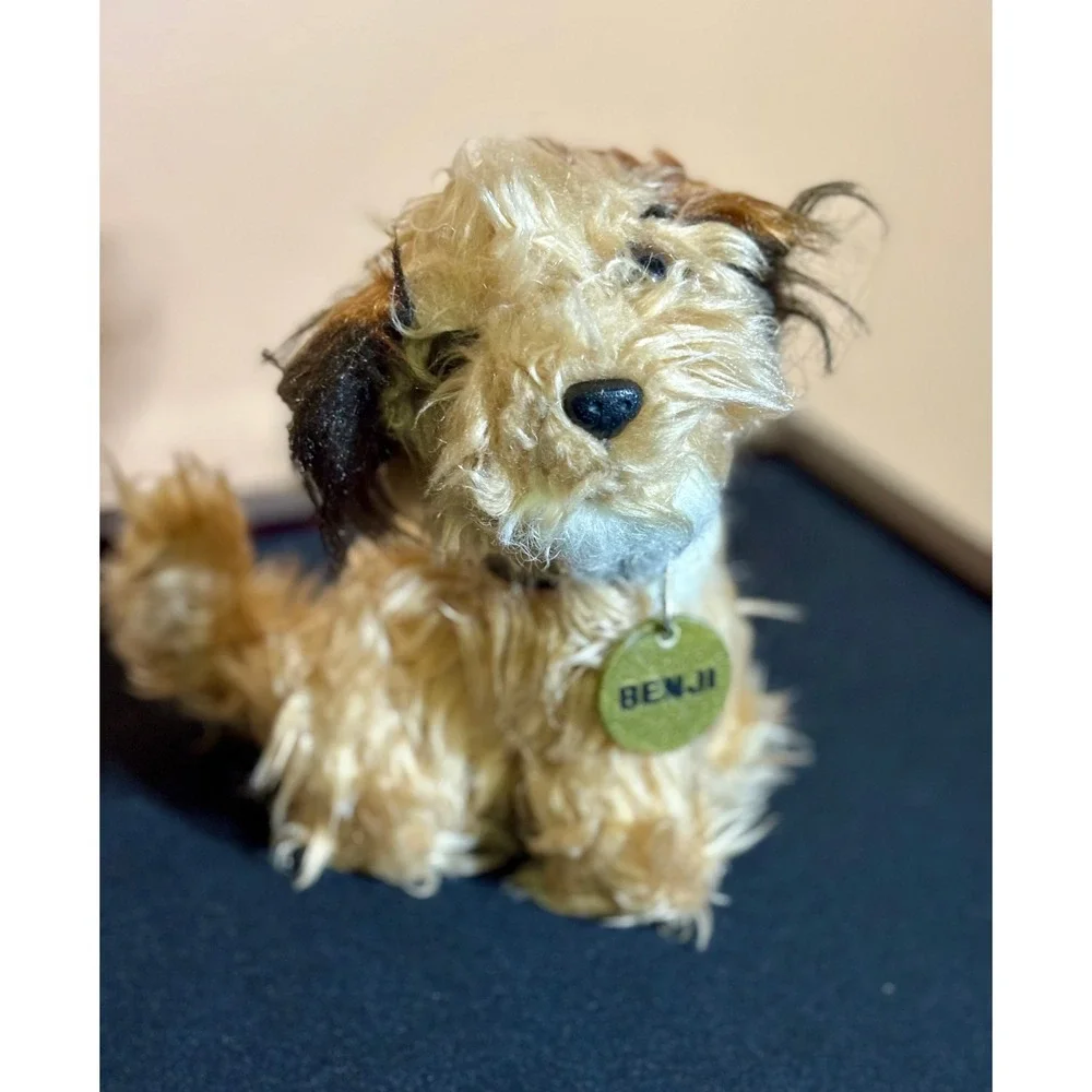 Vintage 1978 Dakin Benji Dog Plush Set Movie Border Terrier Stuffed Animal Puppy